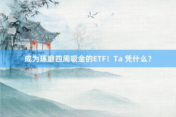 成为琢磨四周吸金的ETF！Ta 凭什么？