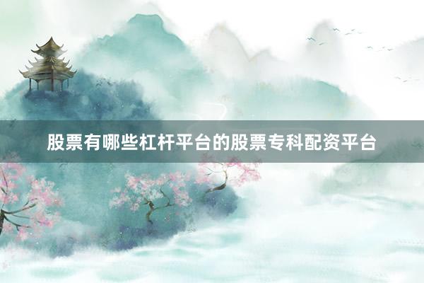 股票有哪些杠杆平台的股票专科配资平台