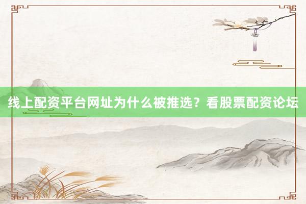 线上配资平台网址为什么被推选？看股票配资论坛