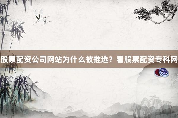 股票配资公司网站为什么被推选？看股票配资专科网